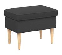 Runheo Sgabello grigio scuro bouclé, imbottito, 55 x 35 x 41 cm, seduta con telaio in legno massiccio e imbottitura in schiuma, ideale per soggiorno, camera da letto, stabile, pieghevole, salvaspazio