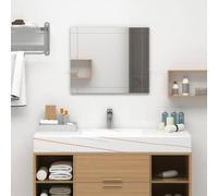 Runheo Specchio da parete, 60 x 50 cm, in vetro, senza cornice, da appendere, illuminato a LED e orientabile, autoadesivo, per camera da letto, soggiorno, corridoio e guardaroba