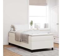 Runheo Struttura letto piattaforma moderna Crema 90 x 200 cm in legno ingegnerizzato e pino massello con supporto stabile e design contemporaneo ideale per camera da letto