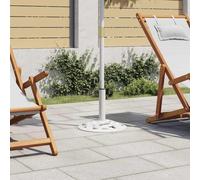 Runheo Supporto per ombrellone bianco in ghisa, peso 9 kg, diametro 40 cm, con adattatore per aste da 35, 38 e 48 mm, supporto stabile per giardino, balcone, terrazza, uso esterno