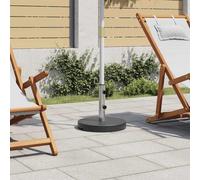 Runheo Supporto per ombrellone in granito, 20 kg, rotondo, nero, con 2 bulloni di bloccaggio, adattatore per palo da 38/48 mm, base per ombrellone da giardino, stabile, resistente alle intemperie, per