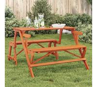 Runheo Tavolo da picnic con panche 2 in 1 in legno di abete massiccio, pieghevole e resistente alle intemperie, tavolo da giardino per terrazza, balcone e giardino, comodo tavolo da pranzo per esterni