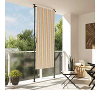 Runheo Tenda avvolgibile per esterni, 100 x 270 cm, in tessuto e acciaio, resistente ai raggi UV, con manovella retrattile, regolabile in altezza 225-275 cm, versatile come protezione solare, balcone