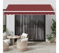 Runheo Tenda da sole automatica con LED, 350 x 250 cm, braccio articolato, con sensore del vento, impermeabile, resistente ai raggi UV, protezione dagli sguardi indiscreti, estensibile, per giardino
