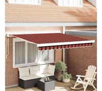 Runheo Tenda da sole retrattile rossa e nera, 300 x 250 cm, resistente ai raggi UV e impermeabile, con robusto telaio in metallo, ideale come protezione solare e ombra per giardino, balcone, terrazza