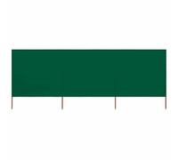 Runheo Tessuto antivento in tessuto non tessuto, 3 pezzi, 400 x 80 cm, verde, con pali in legno, pieghevole e durevole, per giardino, balcone, terrazza, protezione da vento e sguardi indiscreti