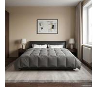 Runheo Trapunta estiva grigio chiaro, 200 x 240 cm, in microfibra, traspirante, leggera, trapuntata, con morbido rivestimento in velluto, per un caldo clima estivo, adatto per persone allergiche