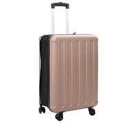 Runheo Valigia oro rosa con lucchetto in plastica ABS 43x27x66 cm 3,7 kg trolley rigida per viaggi, vacanze, volo, treno, fine settimana e conservazione organizzata