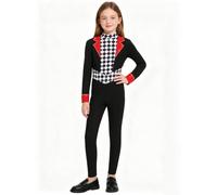 Runhomal Bambina Costume Direttore Del Circo Un Bambino Tuta Ballo Bambini | Per Bambine E Bambini,Cintura In Strass Scintillante,Smoking Con Fiocco Al Collo,Spettacolo Scolastico,Costume Cosplay