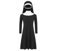 Runhomal Cappella Pellegrinaggio Vestiti Liturgici Bambino Ragazza Suono Cosplay Costume Costume Di Halloween Costumi Di Natale Carnevale 3-10 Anni Nero 5-6 anni