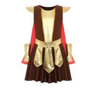 Runhomal Gladiatori Soldati Medievali Ragazza Costume Guerriero Romano Antico Gioco Di Ruolo Costume Di Halloween Festa A Tema Di Natale Carnevale Bambino 6-16 Anni