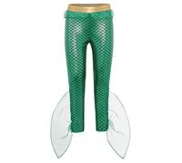 Runhomal Pantaloni a zampa Stampato Bambina Abiti Di Halloween Leggings Tinta unita Costume Principessa Carnevale Natale 5-16 Anni Verde 5-6 anni