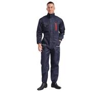 Runhomal Tuta da Lavoro Uomo Multitasca Cerniere Tuta Abbigliamento da Lavoro Agricolo Meccanici, Blu marino, XXL