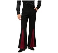 Runhomal Uomo Pantaloni per Danza Latina Pantalone da Ballo Standard Jazz | Pantalone Campana Con Pieghe,Gambe Larghe,Per La Performance Danza Latina Sala,Della Salsa,Samba,Sumba,Saggio,Moderno