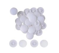runhuabaihuo 100 PZ 17mm Dadi in plastica Bulloni Coperture Cappucci protettivi esterni bianchi Viti di copertura decorative for ruote eccentriche Testa