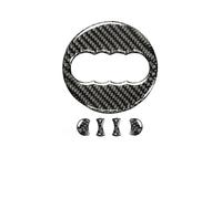 runhuabaihuo Anello for Volante Auto in Fibra di Carbonio, Decorazione, Accessori for Auto, for Audi A4 B8 8K A6 C6 4F Q5 8R Q7 4L A3 8V(Type D)