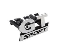runhuabaihuo Nuovo Adesivo for Auto ABS Cromato GT Sport Adesivo for Emblema del Distintivo della griglia Anteriore for Polo Golf Passat B5 Bora