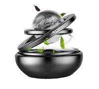 runhuabaihuo Ornamenti for aromaterapia Solare for Auto Ornamenti for Profumo di aromaterapia sospesi a Doppio Anello con Sfera di Cristallo for Auto Ornamenti creativi(Milky Way-Black)