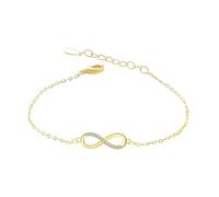 runhuabaihuo Set di gioielli in argento sterling 925 con cristalli intarsiati, orecchini, bracciale, collana ad anello da donna, regalo for feste(Gold Bracelet)