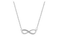 runhuabaihuo Set di gioielli in argento sterling 925 con cristalli intarsiati, orecchini, bracciale, collana ad anello da donna, regalo for feste(Silver Necklace)