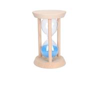 Runiash Clessidra con sabbia, 10 minuti, con sabbia, mini timer in legno, per giochi, casa, ufficio, decorazione (blu)