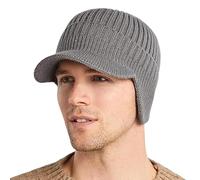 Runkoyea Berretto con Tesa - Copricapo in Maglia Traspirante,Cappello Invernale A Maglia,per Snowboard Escursionismo sul Ghiaccio Spostamenti Quotidiani Lavoro All'Aperto Spalare La Neve Ciclismo