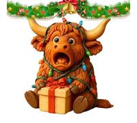 Runkoyea Figure In Resina Natalizie,Decorazione Domestica In Resina A Forma Di Cane,Statuine Animali Piccoli Ornamenti Da Tavolo | Per Soggiorno Camera Da Tavolo Ufficio Bar Mensola Interna