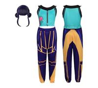 Runkoyea Pop Hunters Costume Con Parrucca Per Bambine, Anime Hunters Costume Da Cantante Pop, Set Completo Di Costumi Da Esibizione Di Idol Per Feste Di Halloween, Per Bambine Dai 4 Ai 15 Anni