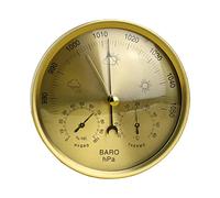 RUNLAIKEJI Barometro, 3 in 1 Meteo Barometro Meteo Stazione Meteo Interna ed Esterna, Barometro, Termometro, Igrometro a Telaio Rotondo, Senza Batterie Necessarie, Barometri Meteo Strumenti
