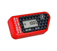 Runleader Digital Wireless Hour Meter,Vibrazione per carrello da golf Generatore di trattori Compressore Motosega Moto Dirt Bike Idropulitrice e macchina alimentata a gas/diesel. (016B-RD)