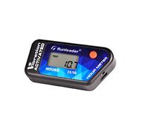 Runleader Indicatore delle ore di vibrazione autoalimentato, promemoria di manutenzione, spegnimento del blocco utente per motore a gas/diesel, funziona su trattore da giardino
