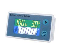 Runleader Misuratore di volt dell'indicatore digitale della batteria da 10 a 100 V, display temp in tempo reale, applicabile al tosaerba a batteria LiFePO4 al piombo