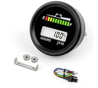Runleader RL-BI069A Indicatore di Batteria e Misuratore di Tensione DC 8V-80V, Contatore Ore, Display LED e LCD per Batterie Trojan AGM LiFePO4 Piombo-Acido GEL Litio, Adatto a Carrello da Golf