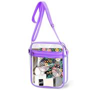 Runmeihe Borsa trasparente per concerto e stadio, borsa a tracolla in plastica trasparente con tracolla regolabile, impermeabile, multifunzione, borsa trasparente per uomini e donne, lavoro e viaggi,