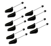 RUNMKUO Set da 5 Paia di Tendiscarpe in Plastica,Forme Scarpe in Plastica con Molla a Spirale, Regolabile Adulto Scarpa Albero,Taglia variabile 39-47 per Scarpe Casual,Scarpe di Pelle (Nero)