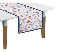 Runner 2tlg. Set Cote De Mer Costa Marina 140x45cm Bianco Blu Rosso EASY LIFE