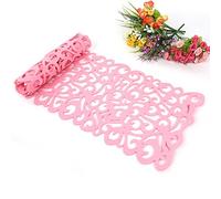 Runner, 7 colori rettangolo forma feltro Tovaglia Runner tovagliette stuoie Decorazioni per la casa Nuovo per matrimoni rustici, decorazioni per feste e artigianato(Rosa)