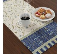 Runner Bassetti Oplontis blu Centrotavola rettangolare 50x150