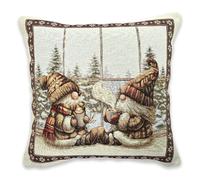 Runner, Centrotavola e Cuscino Natalizia in Tessuto Gobelin, Made in Italy