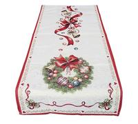 Runner Centrotavola Striscia gobelin Maestri Cotonieri Babbo Natale Ghirlanda (Fiocco)