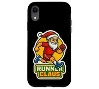 Runner Claus Running Santa Merry Christmas Race Racing Xmas Custodia per iPhone XR