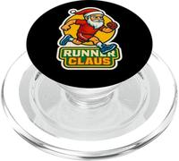 Runner Claus Running Santa Merry Christmas Race Racing Xmas PopSockets PopGrip per MagSafe