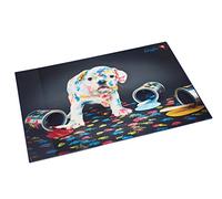 Runner con motivo scrittura a rilievo Bunter Hund