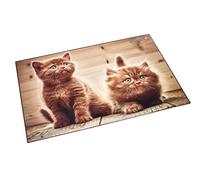 Runner con motivo scrittura a rilievo Neugierige Kätzchen