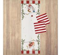 Runner con tovaglioli Natalizio GABEL in cotone CHRISTMAS CIRCUS natale