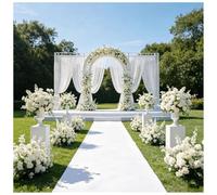 Runner da corridoio Bianco Extra Lungo for Matrimonio, Tappeto for passerella a Tutta Lunghezza for l'ingresso Principale di Un Matrimonio in Spiaggia all'aperto al Coperto(1.2mx30m/3'11"x98'5")