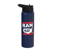 Runner da corsa RAN 50 States Marathon Running Inspired Design Stainless Steel Insulated Water Bottle
