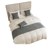 Runner da letto, asciugamano da letto in velluto for hotel, morbido runner da letto for camera d'albergo, copriletto reversibile in jacquard for piumone singolo e matrimoniale(Gray,45x210cm)