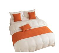 Runner da letto, asciugamano da letto in velluto for hotel, morbido runner da letto for camera d'albergo, copriletto reversibile in jacquard for piumone singolo e matrimoniale(Red,45x210cm)