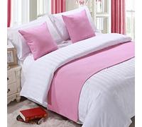 Runner da letto morbido rosa senza sbiadimento, copriletto tinta unita, decorazione casa, sciarpe da letto, asciugamano da fondo letto alla moda, tappetino moderno da fondo letto per soggiorno, camera